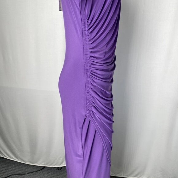 NEW JOSEPH RIBKOFF  Bodycon Midi Dress – Size 10 – Mystic Purple – Jewel Neck - Picture 9 of 11
